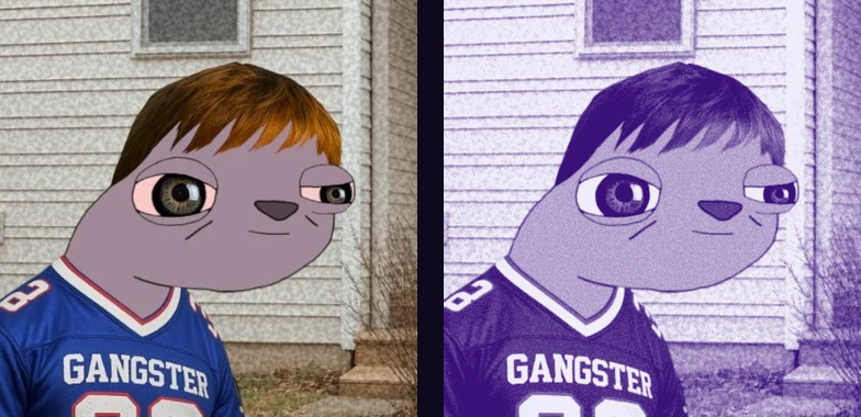 A profile picture before and after the Orbital PFP treatment