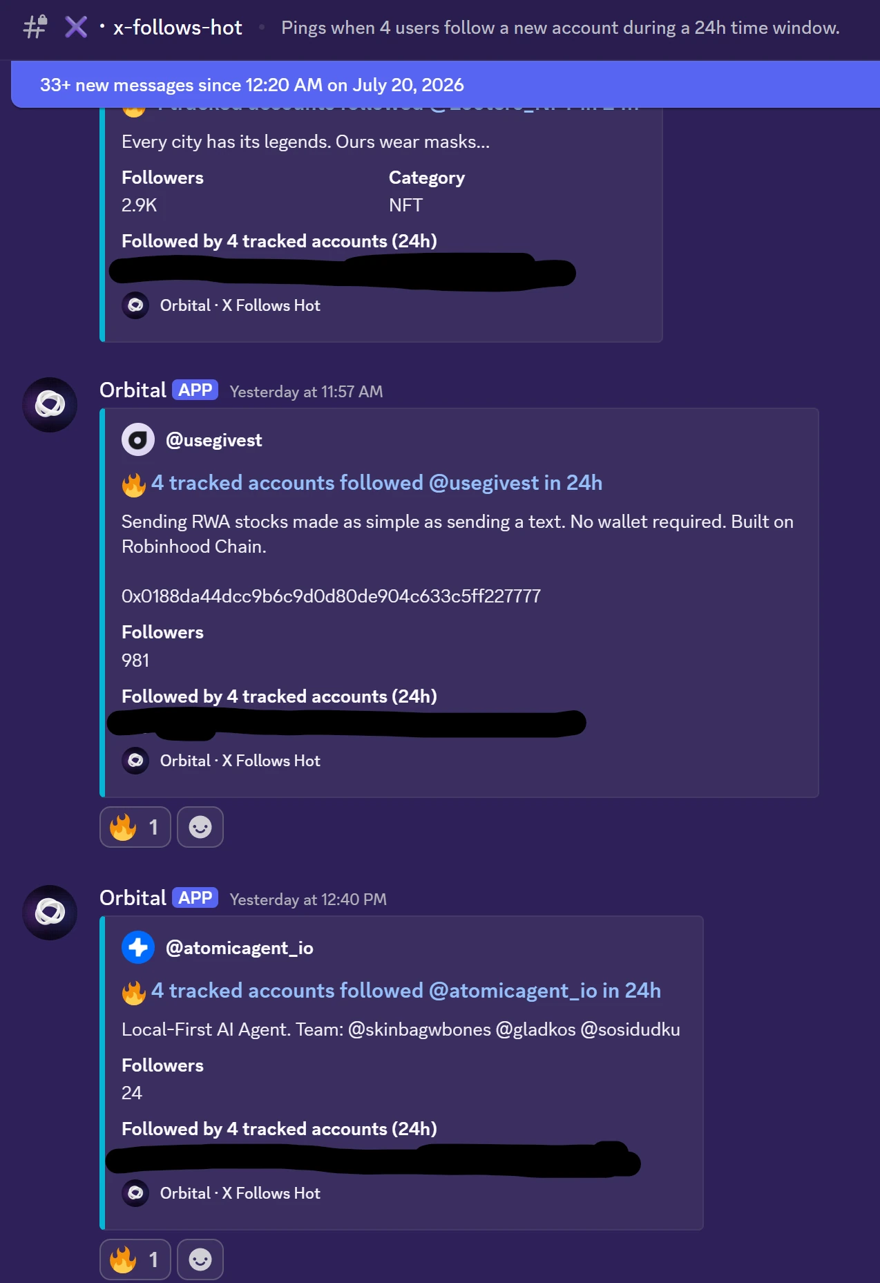 A Hot convergence alert in Discord