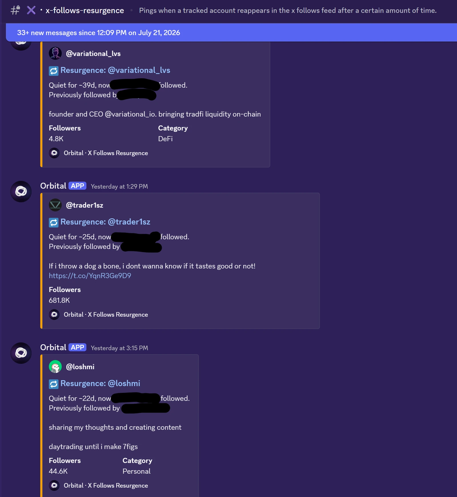 A Resurgence alert in Discord